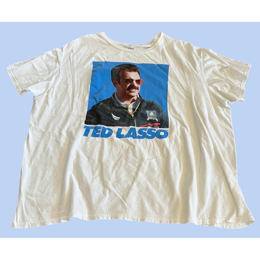 Ted Lasso Mens T-Shirt XXL 2XL White Short Sleeve Tee Folksy Gift Apple TV